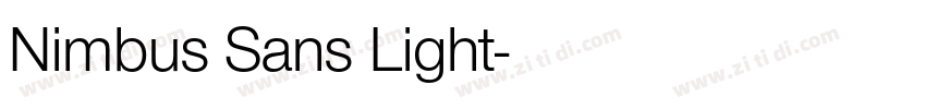Nimbus Sans Light字体转换